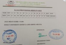 Metkei Girls Secondary School 2025 KCSE Result